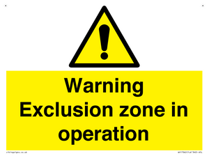 WV17062: Warning Exclusion zone in operation
