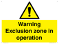 WV17062: Warning Exclusion zone in operation