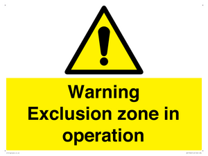 WV17062: Warning Exclusion zone in operation