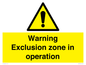 WV17062: Warning Exclusion zone in operation