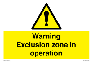 WV17062: Warning Exclusion zone in operation