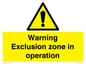 WV17062: Warning Exclusion zone in operation