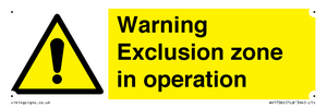 WV17062: Warning Exclusion zone in operation