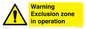 WV17062: Warning Exclusion zone in operation