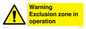 WV17062: Warning Exclusion zone in operation
