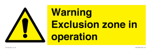 WV17062: Warning Exclusion zone in operation