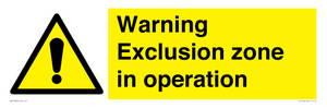 WV17062: Warning Exclusion zone in operation