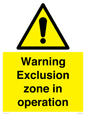 WV17062: Warning Exclusion zone in operation