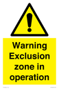 WV17062: Warning Exclusion zone in operation