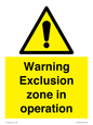 WV17062: Warning Exclusion zone in operation