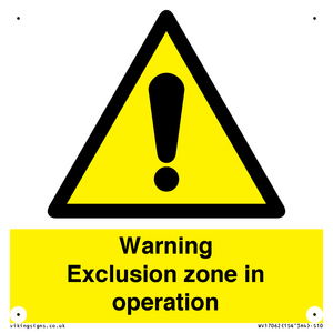 WV17062: Warning Exclusion zone in operation