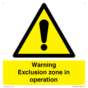 WV17062: Warning Exclusion zone in operation