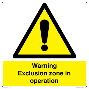 WV17062: Warning Exclusion zone in operation