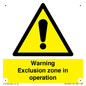 WV17062: Warning Exclusion zone in operation