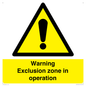 WV17062: Warning Exclusion zone in operation