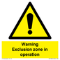 WV17062: Warning Exclusion zone in operation