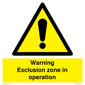 WV17062: Warning Exclusion zone in operation