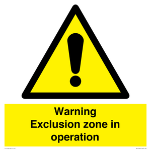 WV17062: Warning Exclusion zone in operation