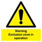WV17062: Warning Exclusion zone in operation