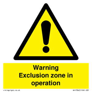 WV17062: Warning Exclusion zone in operation