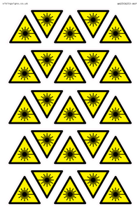 WV23: laser hazard warning symbol only
