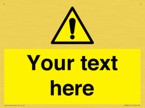 WV3001: Custom warning safety sign