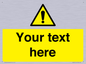 WV3001: Custom warning safety sign