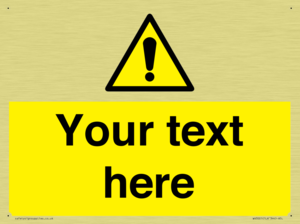 WV3001: Custom warning safety sign