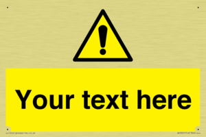 WV3001: Custom warning safety sign