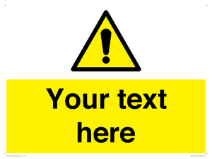 WV3001: Custom warning safety sign