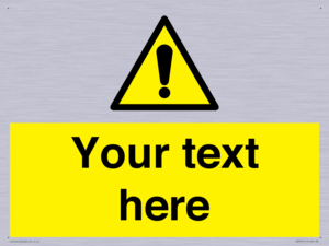 WV3001: Custom warning safety sign