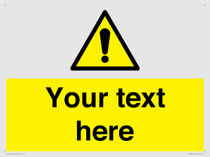WV3001: Custom warning safety sign