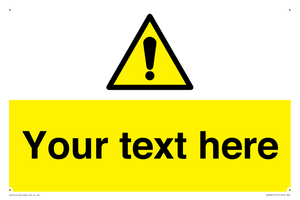 WV3001: Custom warning safety sign