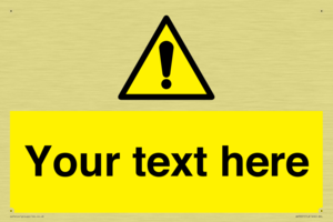 WV3001: Custom warning safety sign