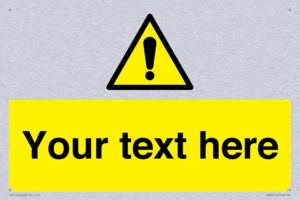 WV3001: Custom warning safety sign