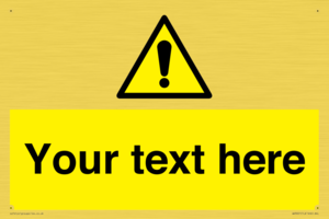 WV3001: Custom warning safety sign