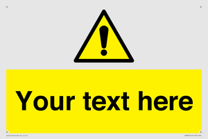 WV3001: Custom warning safety sign