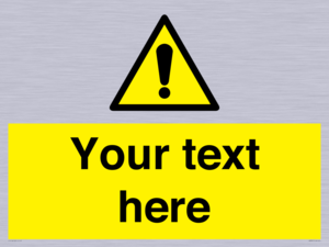 WV3001: Custom warning safety sign