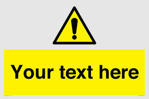 WV3001: Custom warning safety sign