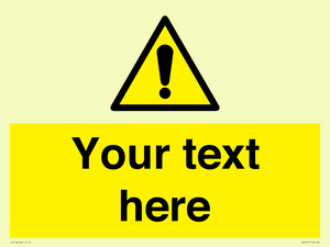 WV3001: Custom warning safety sign
