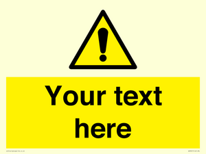 WV3001: Custom warning safety sign