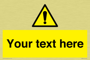 WV3001: Custom warning safety sign