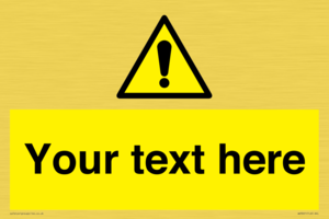 WV3001: Custom warning safety sign