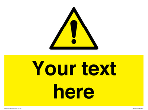 WV3001: Custom warning safety sign