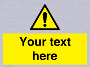 WV3001: Custom warning safety sign