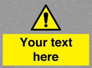 WV3001: Custom warning safety sign