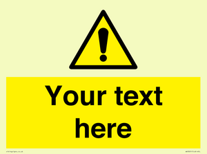 WV3001: Custom warning safety sign
