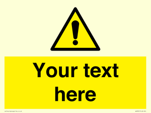 WV3001: Custom warning safety sign