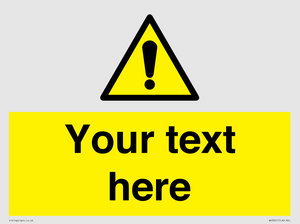 WV3001: Custom warning safety sign