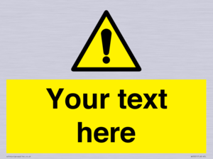 WV3001: Custom warning safety sign
